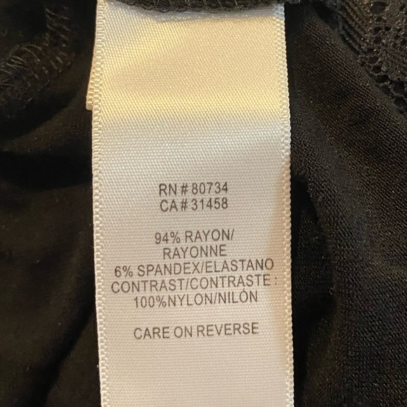 BCBGMaxAzria Small Black Lace Detail Top - Picture 8 of 8